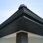 Modern roof with sleek black soffit design