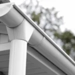 White house gutter system for rainwater management